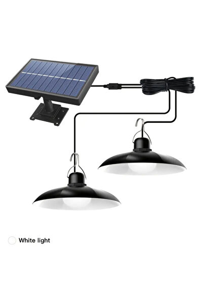 Choice مصباح معلق شمسي جديد فائق السطوع برأسين منفصلين، أبيض اللون، للاستخدام...