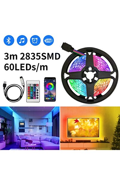 Choice 3M 3M USB RGB LED Strip Light 60Leds 5V SMD2835 Bluetooth Control Flex...