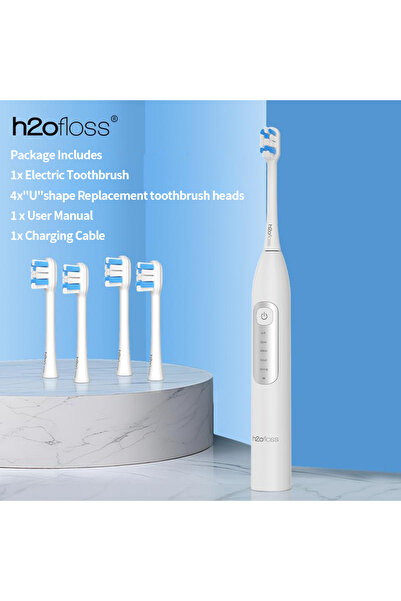 Choice White H2ofloss Sonic Electric Toothbrush For Adults 2000mAh Large Batt...
