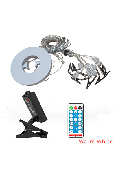 Choice Warm White Solar Patio Umbrella Lights 8 Modes String Lights with Clip...