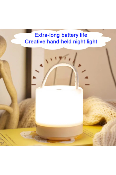 Choice مصباح طاولة متعدد الوظائف قابل لإعادة الشحن عبر منفذ USB، مزود بثلاثة ...