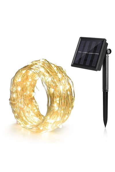 Choice 12m 100leds Warm White Solar LED Light Outdoor Waterproof Fairy Lights...