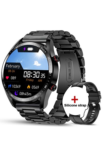Choice Black steel ChiBear New 1.53inch Bluetooth Call Smart Watch Men Multi-...