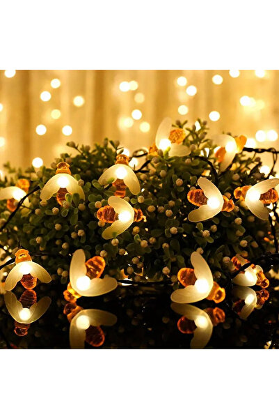 Choice 5M 20 BEES Warm 20/50/100 LED Cute Solar Bee Fairy String Lights Garde...