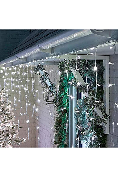 Choice 9M 162LED white Outdoor Solar Light String Christmas 96/162LED Icicle ...