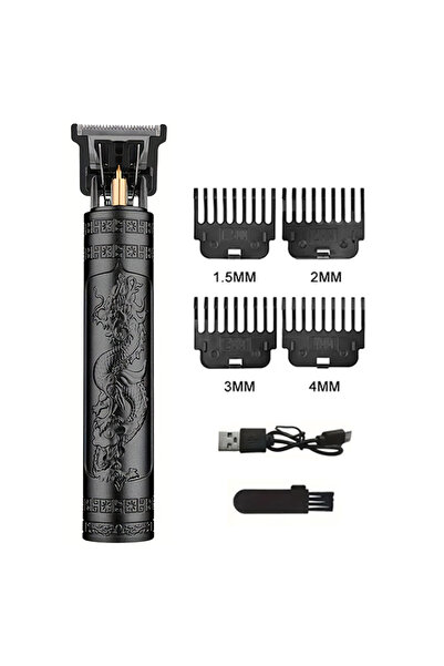 Choice ماكينة حلاقة شعر كهربائية احترافية T9 سوداء مع علبة، قابلة لإعادة الشح...