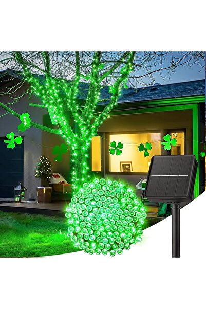 Choice شريط إضاءة شمسية خارجي أخضر بطول 22 متر و200 مصباح LED، مقاوم للماء بم...