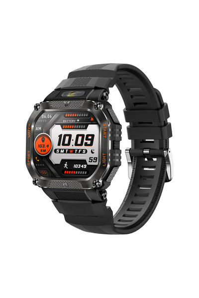 COLMI ساعة ذكية سوداء موديل 2025 P85 للرجال، مزودة بتقنية بلوتوث للمكالمات، م...