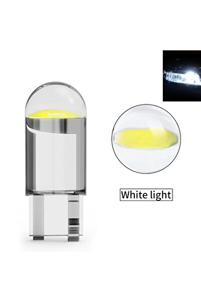 Choice 10 pcs WHITE T10 W5W LED CAR Canbus Glass COB 6000k Reading Dome Lamp ...