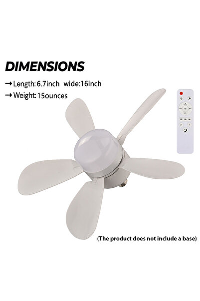 Choice WHITE Ceiling Fan LED Light With Remote Control 3 Speeds Wind Multifun...
