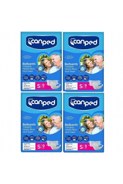 Canped Textile Surface Waistband Adult Diapers Small S (Small) 36 Pieces 50-9...