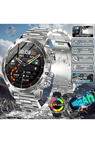 Choice بطارية كبيرة بسعة 1000 مللي أمبير، ساعة ذكية رياضية خارجية جديدة للرجا...