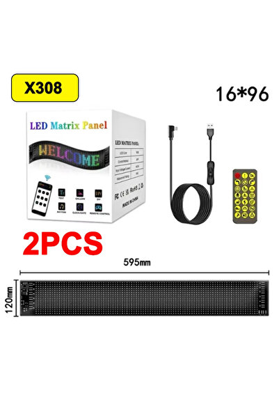 Choice لوحة بكسل مصفوفة LED على شكل عين الشيطان، 16×96 LED، 12×60 سم - قطعتان...