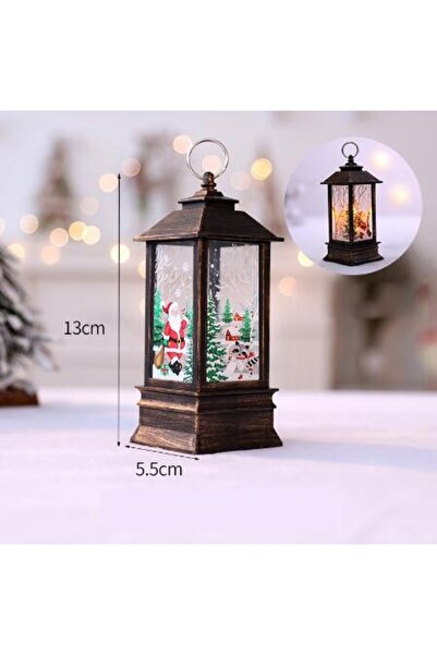 Choice مصباح ليلي LED ذهبي اللون على شكل بابا نويل، مصباح زيتي محمول عتيق يعم...