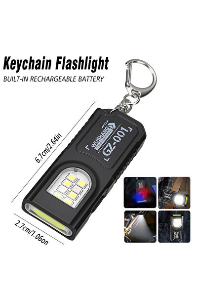 XIWANGFIRE مصباح يدوي LED قابل لإعادة الشحن GZ001، بقوة 550 لومن، مصباح جيب ص...