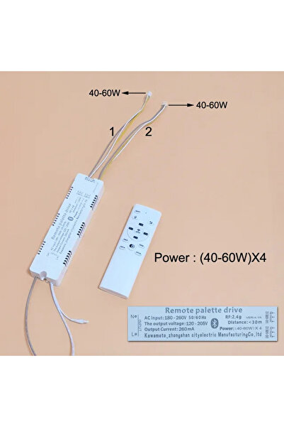 Choice (40-60 واط) × 4 مشغل لوحة تحكم عن بعد، تحكم عبر تطبيق الهاتف، مشغل LED...