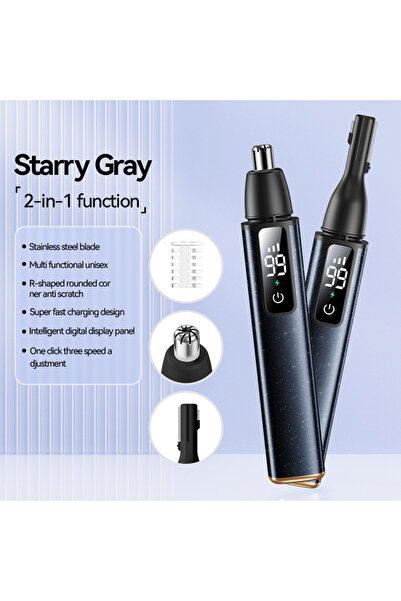 Choice ماكينة تشذيب شعر الأنف الكهربائية 2 في 1، مزودة بمحرك عالي السرعة لإزا...