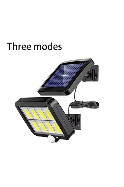 Choice7 Light Yellow Outdoor Solar Lights Waterproof 160COB Split Wall Lamps ...