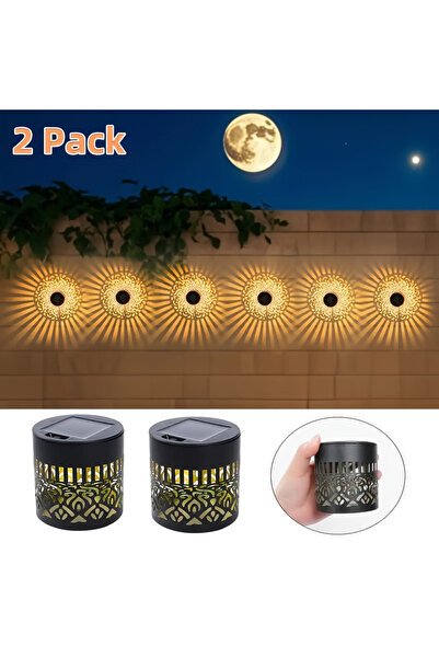 Choice 2 Kits 2 Kits Solar Wall Lantern Metal Outdoor Wall Light Fence Lamp f...