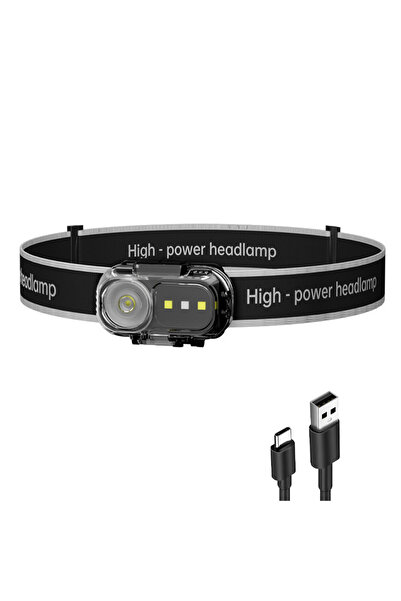 Choice مصباح أمامي صغير LED مزود بمستشعر حركة، أبيض وأحمر، بقوة 300 لومن، قاب...