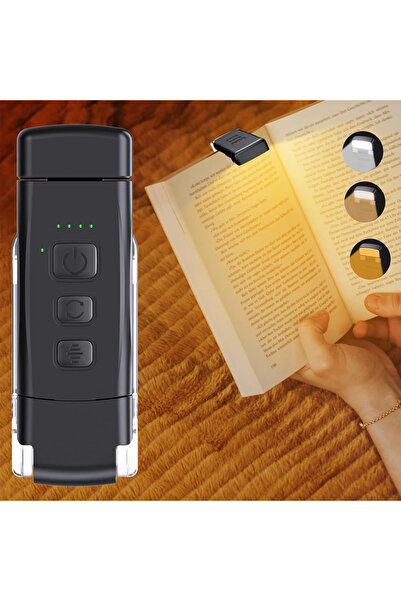 Choice مصباح قراءة أسود من هومفيش مزود بمؤقت، قابل لإعادة الشحن عبر منفذ USB،...