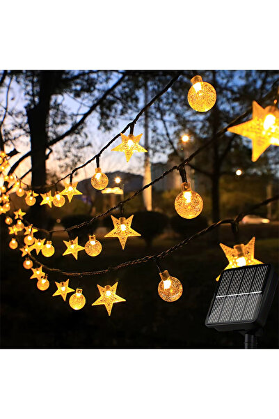 Choice أضواء سلسلة كروية شمسية دافئة بيضاء من 3M، مزودة بـ 20 مصباح LED، مقاو...