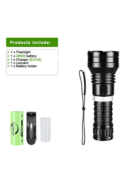 Choice مصباح غوص LED عالي الطاقة يعمل ببطارية 26650، مقاوم للماء بمعيار IPX8،...