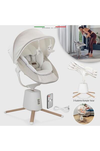 Elele Mio Elektrikli Otomatik Sallanan Ana Kucağı Kademeli Bej