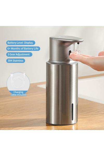Choice P22-4 Silver Liquid 480ml Kitchen Soap Dispenser Automatic Sensor Hand...