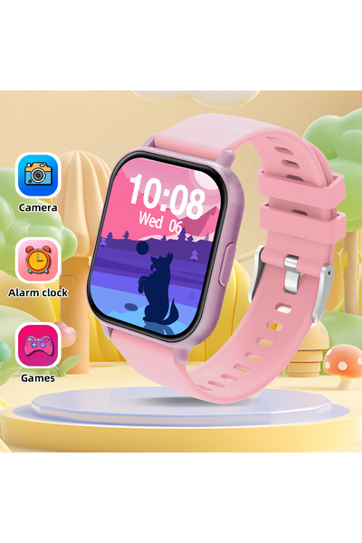 Choice ساعة ذكية جديدة للأطفال من السيليكون الوردي، إصدار 2026، شاشة عالية ال...