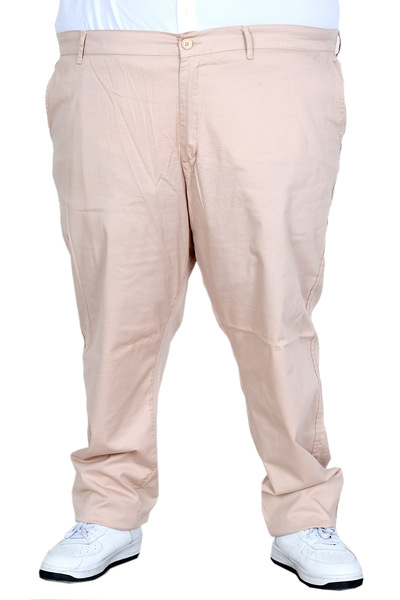 ModeXL Mode XL Large Size Men's Linen Barcelona Chino Pants 25850 Beige