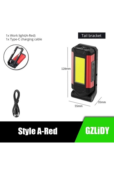 Choice مصباح يدوي متعدد الوظائف LED أحمر اللون من ستايل إيه مزود بإضاءة قوية ...