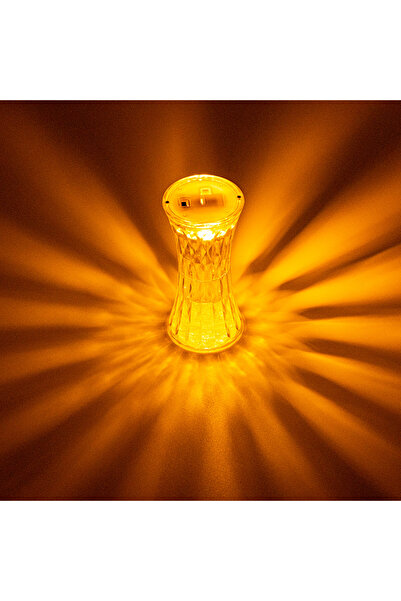 Choice Yellow LED Crystal Table Lamp Flameless Battery Power Candles Atmosphe...