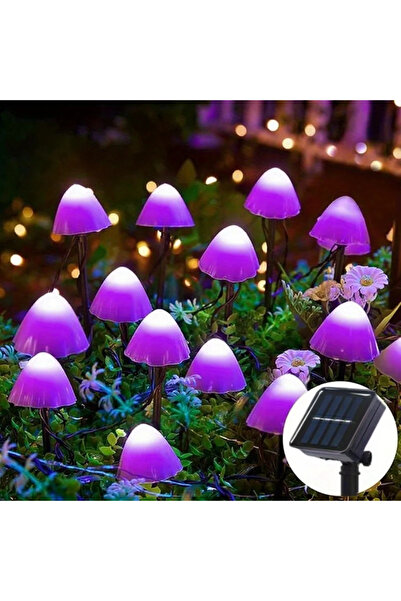 Choice 12LEDs-4.5Meter Purple Solar Mushroom String Fairy Lights,8 Modes Outd...