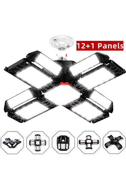 Choice 12 Panels Deformable LED Bulb Garage Light with 3/5/10/12 Adjustable P...