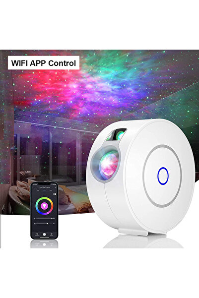 Choice جهاز عرض النجوم الذكي الأبيض من تويا بتقنية الواي فاي، مزود بإضاءة ليل...