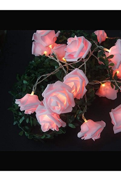 Choice أضواء سلسلة ورود وردية دافئة بيضاء من 3M20LED لغرفة النوم، تعمل بالبطا...