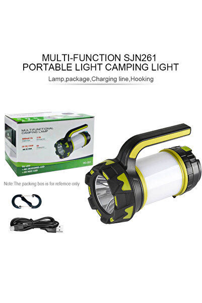 Choice مصباح تخييم محمول SJN261، مصباح يدوي مزود بمصابيح T6، قابل لإعادة الشح...