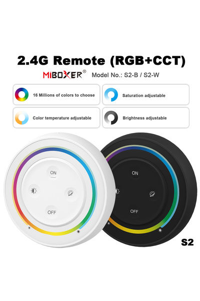 Choice جهاز تحكم عن بعد دائري S2-B Miboxer S2 بتردد 2.4 جيجاهرتز RGB+CCT بألو...