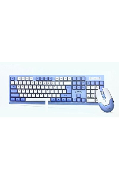 Andowl Tastatură și mouse wireless QK0613 albastru
