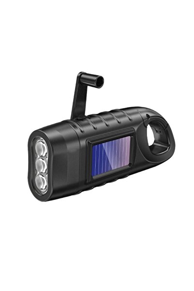 Choice مصباح يدوي LED يعمل باليد، يعمل بالطاقة الشمسية، قابل لإعادة الشحن، مع...