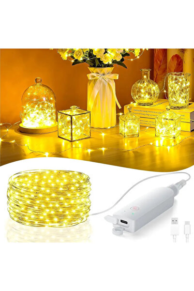 Choice سلسلة إضاءة دافئة بطول 20 مترًا، سلك نحاسي LED بطول 5/20 مترًا، قابلة ...