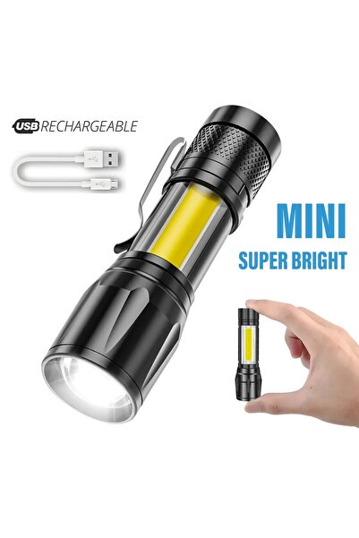 Choice مصباح يدوي LED صغير قابل للتكبير والتصغير، قابل لإعادة الشحن عبر منفذ ...