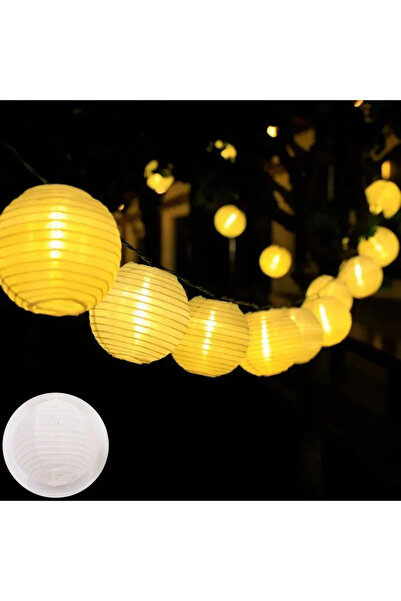 Choice فانوس أبيض مقاوم للماء بطول 6.5 متر مزود بـ 30 مصباح LED، يعمل بالطاقة...