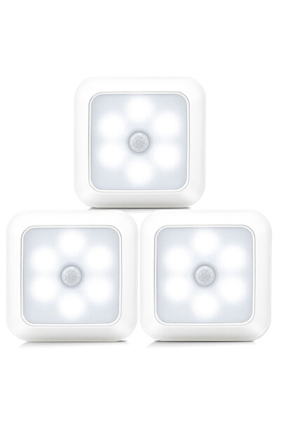 Choice White -3PCS LED Night Light Smart Motion Sensor Night Light 3A Battery...