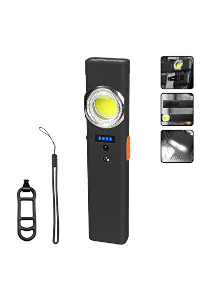 Heinast مصباح يدوي صغير محمول مزود بسلسلة مفاتيح MC001 LED أسود اللون، قابل ل...