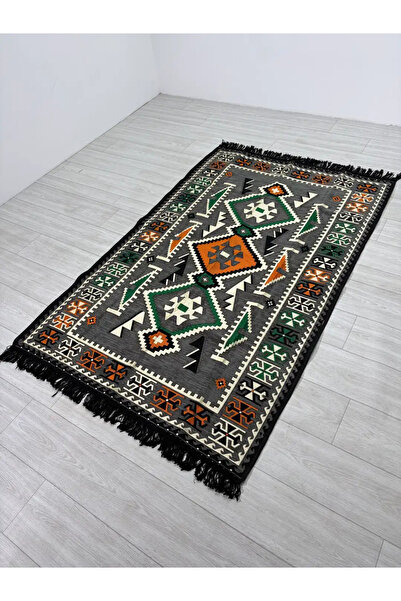 Modern Authentic Rug with Cotton Polyester Blend - Anatolian Grey Model Washable Rug