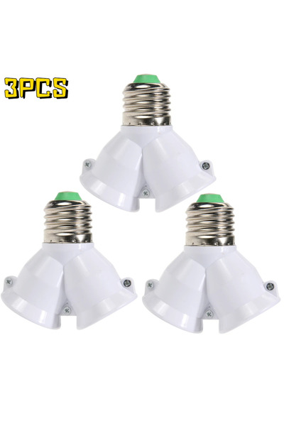 choice2 alloet 3Pcs 1/3Pcs 2 In 1 Double E27 Sket Base Extender Splitter Conv...