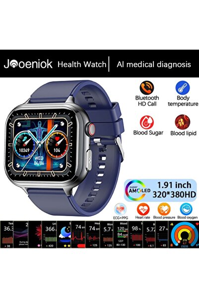 Choice حزام سيليكون أزرق 2025، ساعة ذكية طبية جديدة مزودة بتخطيط كهربية القلب...