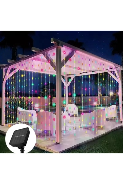 Choice ستارة إضاءة شمسية متعددة الألوان 3x3 متر، 300 مصباح LED، مقاومة للماء،...